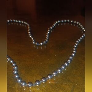 Elegant Silver Beaded Necklace